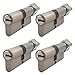 Produktbild 4 Stück 80 mm mit Knauf gleichschließende Zylinderschlösser mit Knauf und jeweils 5 Schlüssel für jedes Schloss