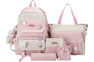 Sac à Main Kawaii Bandoulière Pour Ado - Motif Ours, Velours Côtelé, Avec Accessoires épingles (17,8x14,7 Cm)