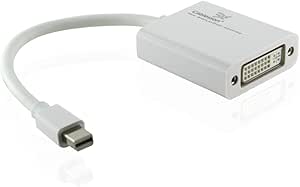 Cablesson Mini Display Port to DVI Converter Video Cable Male to Female - 4k, 3D with Audio - Thunderbolt Mini DP to DVI Adapter for iMac, Macbook Pro, Macbook Air, Mac mini, Microsoft Surface pro