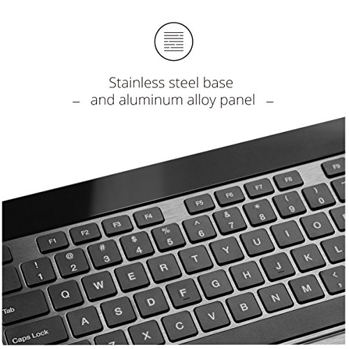 Rapoo E9270P Wireless Ultra-Slim Touch Tastatur (5 GHz, Multimedia-Schnelltasten, deutsches Layout) schwarz - 4