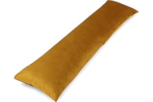 Totsy Baby Almohada para Dormir de Lado con Relleno y Funda: 145 x 40 cm Almohada de Lactancia Almohada de Embarazo Almohada de posicionamiento para bebés y Adultos Mostaza