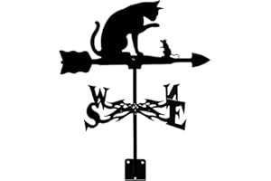 JISADER en Fer forgé Noir indicateur de Direction scène extérieure pour Ferme, Chat et Souris