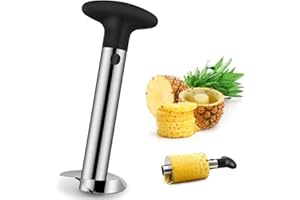 LROCOTANC Affetta Ananas Taglia, Strumento per Sbucciare Ananas e per Rimuoverne Il Torsolo, in Acciaio Inox, Strumento per la Cucina Facile da Usare