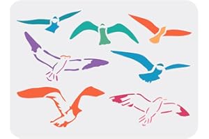 FINGERINSPIRE Pochoirs Mouette pour Peinture 29.7x21cm Pochoir Oiseaux Volants Pochoir Faucon Réutilisable DIY Artisanat Pochoir Dessin Oiseau pour Peinture sur Bois Papier Tissu Plancher Mur