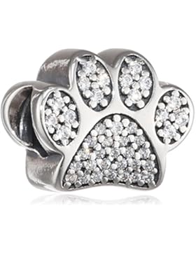 Pandora Damen-Bead Pavé-Pfötchen 925 Silber Zirkonia transparent - 791714CZ
