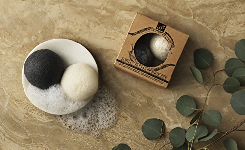 ArtNaturals Konjak Naturschwämme aus Bambuskohle und Pflanzenfasern – Gesichtsreinigung und Peeling – 2er Pack - 5