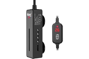 hygger Grzejnik do akwarium, mały, mini grzejnik do akwarium dla żółwi Betta, 50 W, grzejnik do akwarium z cyfrowym wyświetlaczem, podgrzewacz do zbiorników 19-38 l