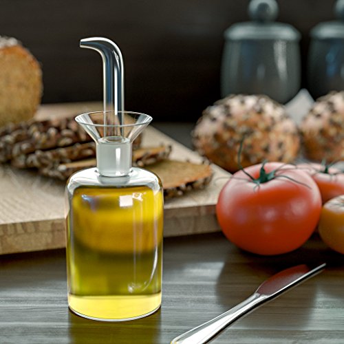 Balvi – Ölspender aus durchsichtigem Glas und einem Fassungsvermögen von 250 ml. Mit Tropfschutz. Auch für Würzöle geeignet. - 3