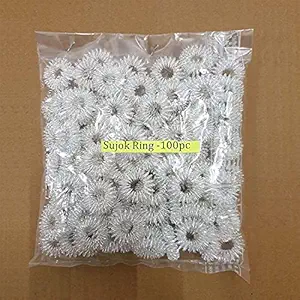 Acupressure Sujok Ring meridians point pressure with finger massager metal silver ring Best pack-100pc fitness mini kit massager