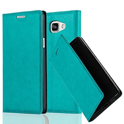 Cadorabo Coque pour Samsung Galaxy A5 2016 en Turquoise PÉTROLE - Housse Protection avec Fermoire Magnétique, Stand Horizontal et Fente Carte - Portefeuille Etui Poche Folio Case Cover