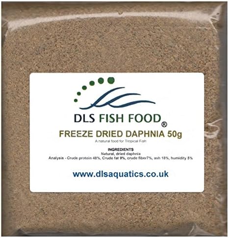 DLS Fish Food Repacakged Freeze Dried Daphnia Aquarium Tropical 50g