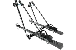 Mossa 2X Portabicicletas de Techo, Soporte para Bicicletas para el Techo del Coche con Barra de Acero - BR9485