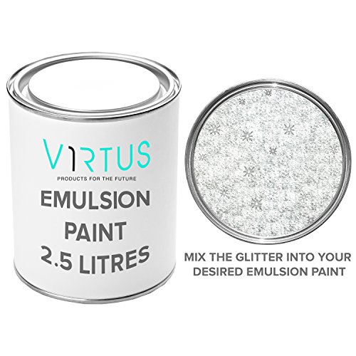 v1rtus Glitzer-Zusatzstoff für Dispersionsfarbe – Für die Verwendung auf Innen- und Außen-Wand, Decke, Holz, Metall, Lack, superflacher Farbe, matten, weichen, Glanz- oder Seiden-Farben ,100 g - 3