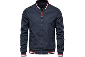 LELEW Sommer Bomberjacke Für Herren, Lange Ärmel, Dünne Baseballjacken, Leichte, Atmungsaktive Jacken, Windjacke, Lässige Sport Laufmäntel, Oberteil