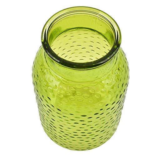 Flasche Deko Vase Glas 13x8x8cm Tischdeko (Grün) - 2