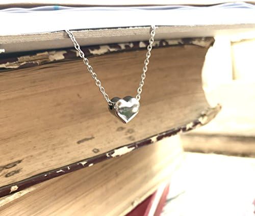 Hypoallergenic Sterling Silver Slide Floating Heart Ball Dot Tiny Necklace