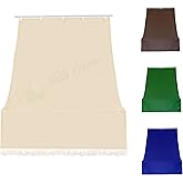 Tenda da Sole ad anelli per Esterno a Caduta, resistente alle Intemperie per Porta Balcone Veranda Tinta Unita Verde 140x250 | Leroy Merlin