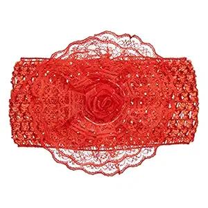 Amazon Brand - Solimo Kids Hair Bands, Red, Pack of 2