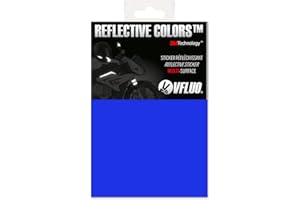 VFLUO 3M Reflective Colors™, Feuille rétro réfléchissant à découper pour Casque Moto, Scooter, vélo, Multi-Usage, 3M Technology™, 10 x 15 cm, Bleu