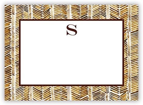 Chatsworth AZFLAT37-SI-W-L "Letter L" Herringbone Single Initial Flat Notes