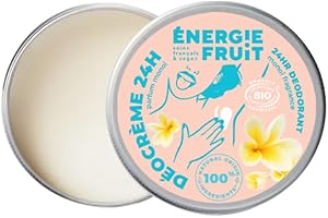 ENERGIE FRUIT | Déodorant crème 24h | Parfum Monoï | BIO certifié par ECOCERT