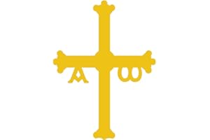 Artimagen Pegatina Cruz Victoria Amarilla 70x95 mm.