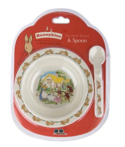 Bunnykins Playing Bunnies Suction Bowl and Spoon Set