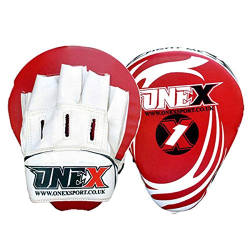 ONEX Pattes d'ours Boxe en Cuir Bouclier Courbe pour Pads de Mise au Point de Boxe Taekwondo Muay Thaï MMA Cible Pad pour l'Entraînement de Sport de Combat