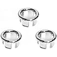 Cretty-Meet 3pcs Sink Overflow Ring Hole Round Basin Trim Drain Cap Cover for Kitchen Bathroom