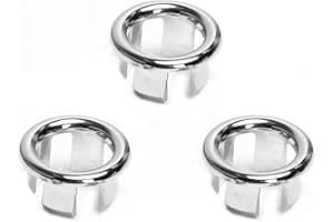 Cretty-Meet 3pcs Sink Overflow Ring Hole Round Basin Trim Drain Cap Cover for Kitchen Bathroom