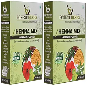 Forest Herbs The Forest Herbs Natural Organic Henna Mix Powder For Hair Colour & Conditioning - 100Gms Pack Of 2