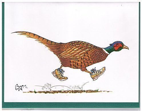 Bryn Parry shooting Greeting Card - "The Runner" - blank inside for your own message - free postage