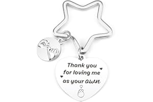 BOMEON Gifts for Step Mum, Mum Gifts, Step Mum Gift from Son Daughter, Step Mum Keyring, Step Gifts for Mum at Christmas, Step Mum Christmas Gifts, Birthday Gifts for Step Mum, Mum to be Christmas Gifts