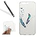 Produktbild Silikon Hülle für Huawei P10 Plus,Cover für Huawei P10 Plus HandyHülle,Leeook Kratzfeste Scratch-Resistant Hülle TPU Case Schutzhülle Silikon Crystal Kirstall Clear Case Durchsichtig Cool Blau Feder Vogel Malerei Muster Transparent Weichem Silikon Schutzhülle Handy Gürtel Tasche Schutzhülle Hülle Case Cover Abdeckung Etui TPU Bumper Schale für Huawei P10 Plus + 1 x Schwarz Eingabestift-Blau Feder Vogel