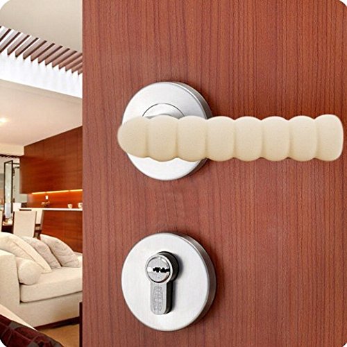 ZJchao Türgriff Stopper Schutz Puffer Schaumstoff 5 Stücke (Weiß) - 7