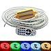 Produktbild DUVERT 230V LED Band, RGB mehrfarbig Strip, IP68 Wasserdicht Lichtband, 5050 SMD 60LEDs pro Meter, Helle Streifen mit 24 Keys Fernbedienung für Innen / Außen Hochzeit Weihnachten Dekolicht [RGB, 20m]