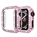 Produktbild bloatboy Schutzhülle Für Apple Watch Serie 4 44mm, TPU Bling Diamant Kristall Strass Glänzend Halbe Packung Gehäuse Beobachten Schutzhülle (Pink)