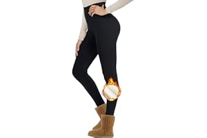 Joligiao Legging Thermique Femme Taille Haute Legging Hiver Chaud Pantalon avec Polaire Collants Élastiques Leggings Thermo Leggings Femmes Leggings Minceur Extensible Leggings Yoga Pantalons