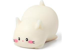 Calkkrer Simpatico gatto bianco antistress palla divertente Squishy giocattolo antistress, Fidget Anti Stress Squeeze Toy, articoli per il relax per bambini e adulti, regali di festa