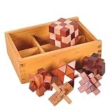 rompecabezas educacion CONTENIDO RICO DEL JUEGO: Cada juguetes de madera rompecabezas es único, 6 diseños diferentes, 6 diversas clases de diversión.