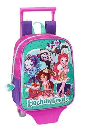 Preisvergleich Produktbild Kindergartenrucksack Enchantimals - Offiziell - mit Trolley Safta