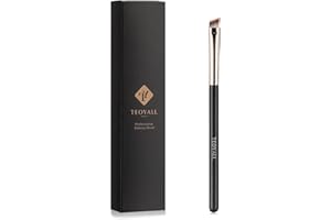 TEOYALL Flat abgledige Eyeliner -Pinsel, weiche dünne, schrägige synthetische Borsten Präzisionsaugenbrauenpinsel für Brauenpulver Gel Augenliner