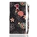 Produktbild Sony Xperia XA2 Ultra Hülle, Xperia XA2 Ultrahüle, Alfort Prämie PU Leder Schutzhülle Lederhülle Tasche Wallet Flip Case Cover mit Karten Steckplatz (Bunte Blume) + Lanyard