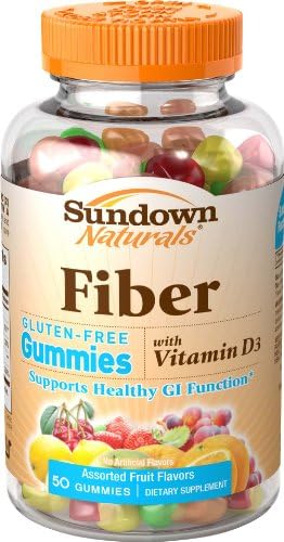 Rexall Sundown Naturals, Fiber Gummies with Vitamin D3, 50 Gummies