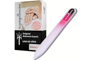 Schwertkrone Lima de uñas de cristal original de la República Checa 14 cm doble cara