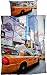 Produktbild Renforce Bettwäsche Times Square New York Taxi 135x200 cm