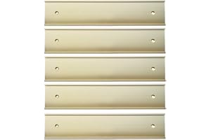 ICOMECN Name Plate Wall Or Door Holder, Office Business Door Sign Holder,-5Pack (Gold, 2x10 inch)