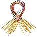 Produktbild 18 Stk 80cm Spitzen Bunt Doppelrohr Bambus Rundstricknadeln Nadel-Set 2-10mm