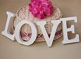 Musuntas® Dekoration Hochzeit aus Holz," LOVE "Holz Buchstaben, Hochzeitsgeschenk Wedding Photography Props