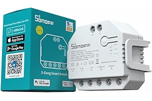 SONOFF DUALR3 Lite Inteligentny Przełącznik WiFi, Podwójny Przekaźnik, Zasłona DIY, Rolety, Dwukierunkowy, Kompatybilny z Alexa i Google